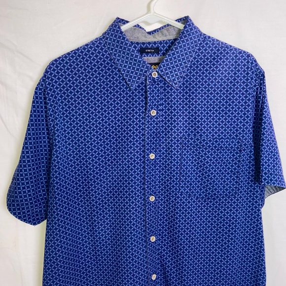 Lee Blue Checked Short Sleeve Button Down Shirt Men's Regular Size XL - Picture 3 of 7